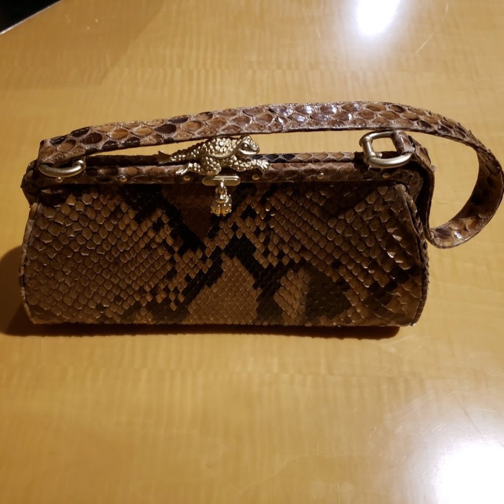 Barry kieselstein-cord snakeskin purse